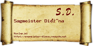 Sagmeister Diána névjegykártya